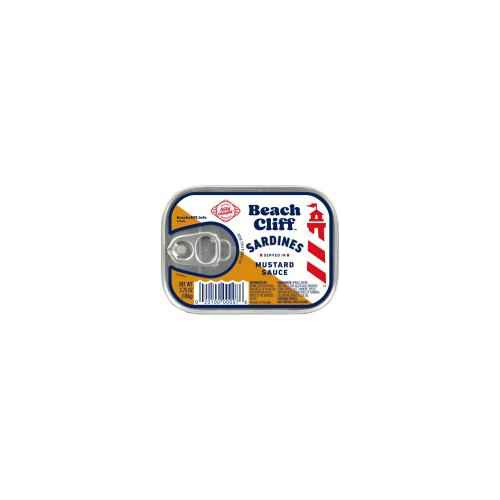 BEACH CLIFF SARDINES IN MUSTARD SAUCE 3.75 OZ