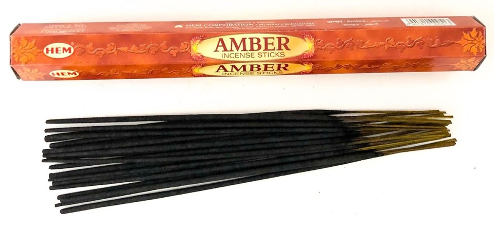 HEM AMBER INCENSE 20 COUNT