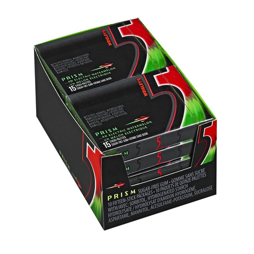 5 GUM PRISM WATERMELON 15 PCS
