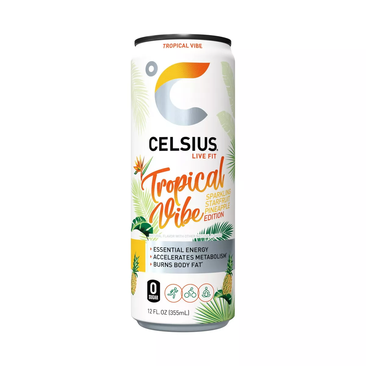 CELSIUS TROPICAL VIBE 12 Floz