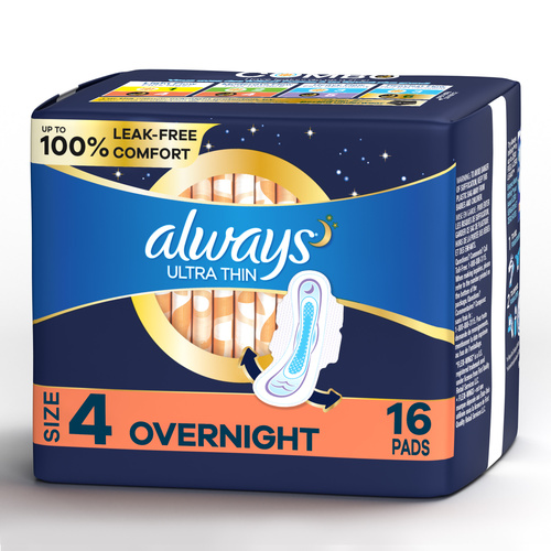 ALWAYS SIZE 4 ULTRA THIN 16 COUNT
