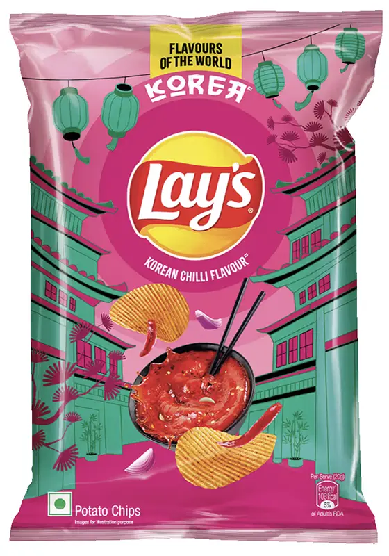 KOREAN CHILLI FLAVOUR LAY'S 78 GM