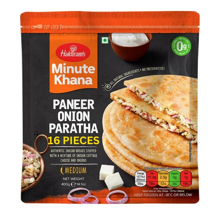 Paneer Onion Paratha 16 PCS