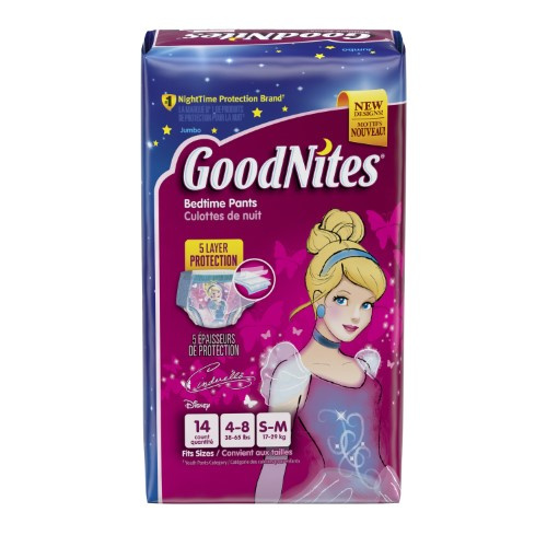 GOODNITE GIRL SM MED    14S 14 COUNT