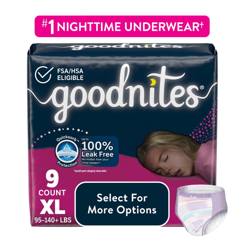 GOODNITES GIRL XL 9 COUNT