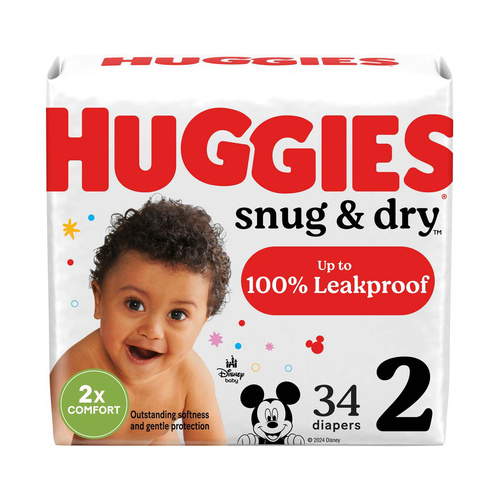 HUGGIES SNUG & DRY # 34 COUNT
