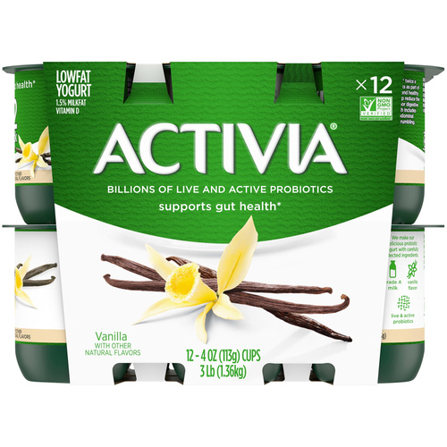 DAN ACTIVIA VANILLA     12P 48 OZ