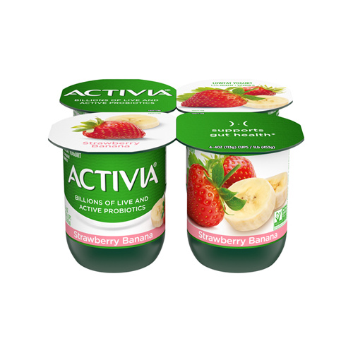 DANNON ACTIVIA STRAW BANANA 4 PACK 16 OZ