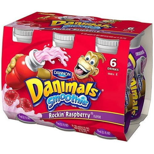 DANIMALS DRINK ROCK RASPBRRY 6 PACK 18.6 OZ