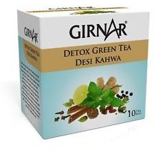 Girnar Detox Green Tea Desi Kahwa 10 Teabags 10 GM