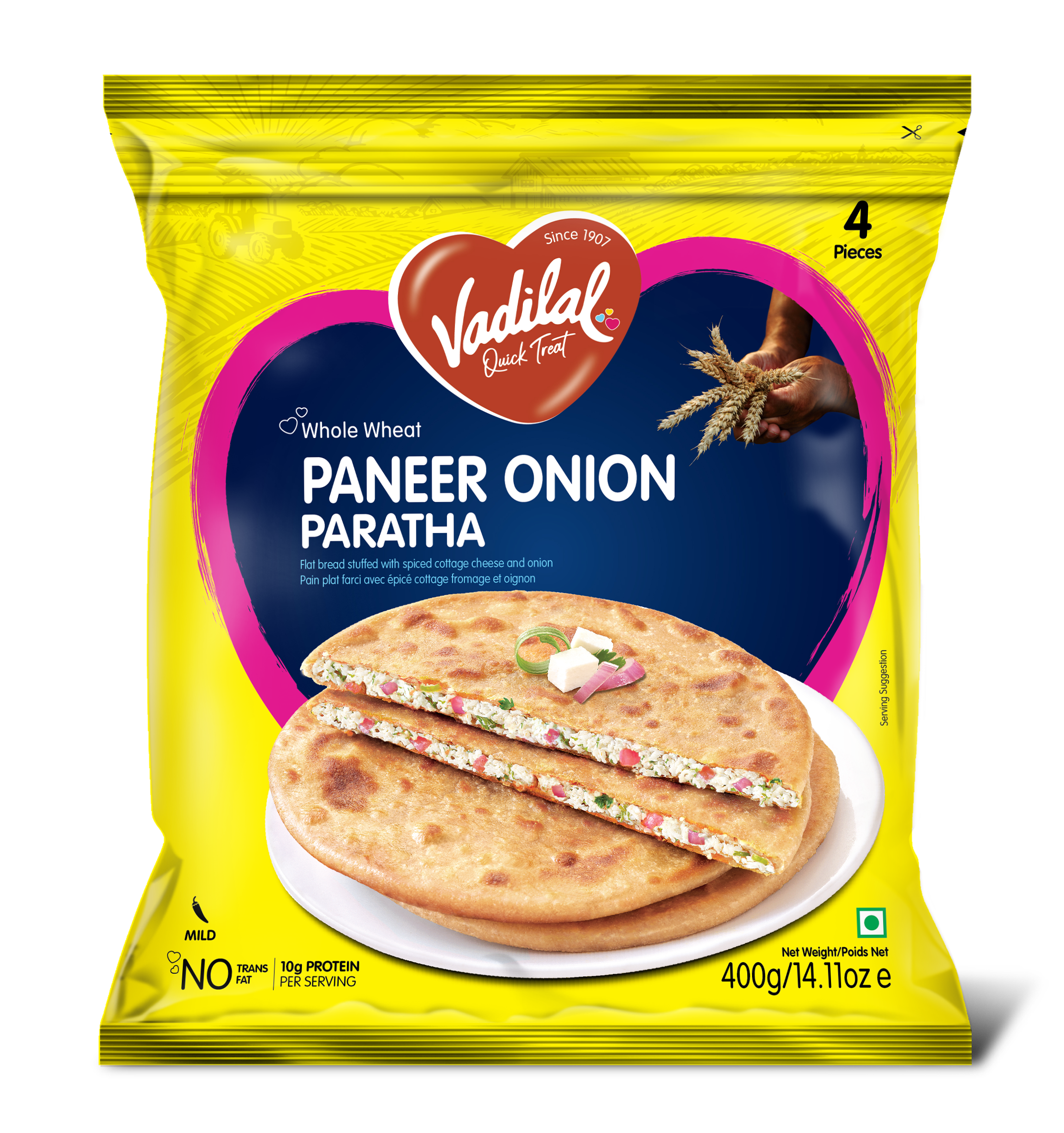 VADILAL PANEER ONION PARATHA 12 PCS