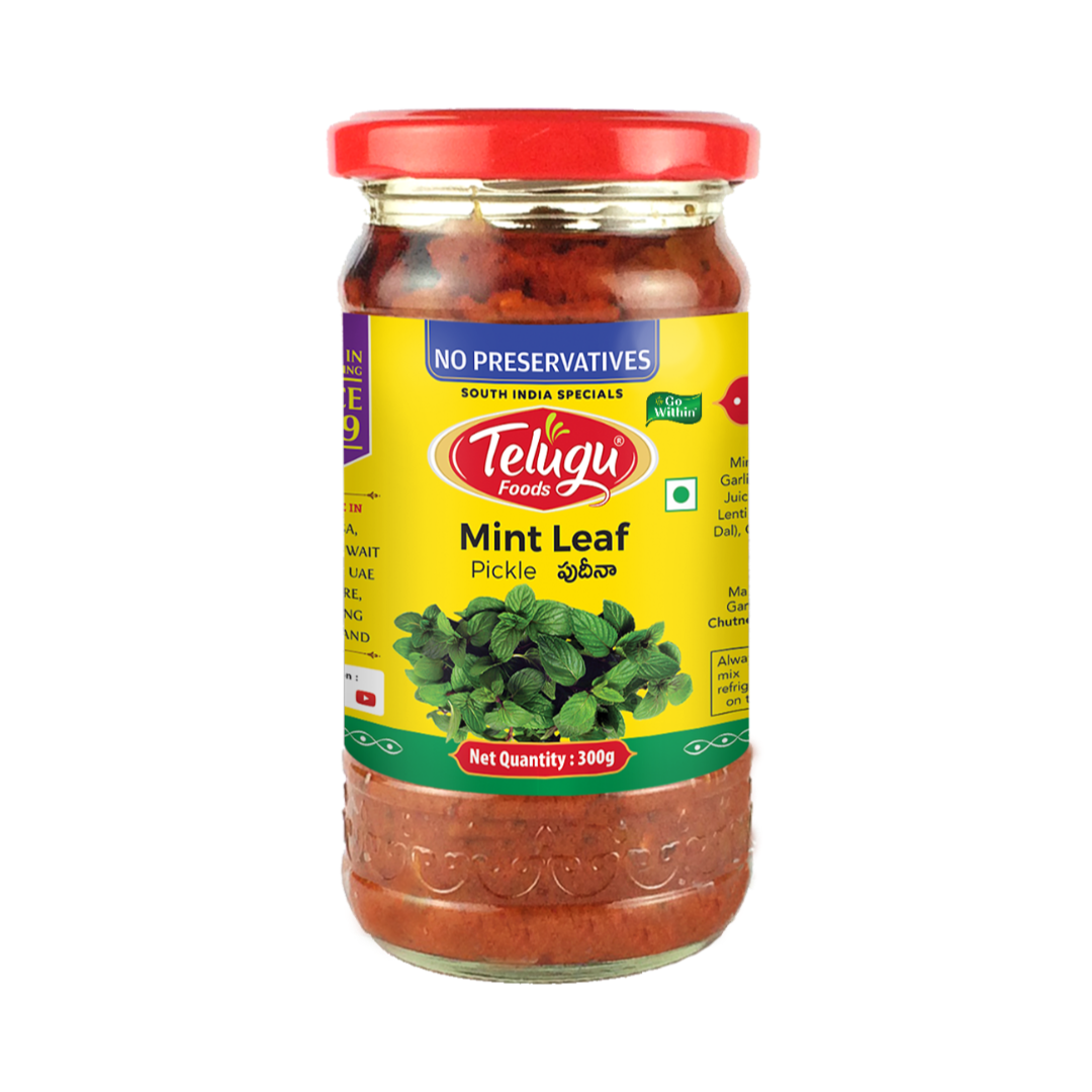 Telugu Foods Mint Leaf Pickle 10.58 OZ