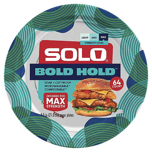 SOLO BOLDHOLD PLATES 64 COUNT