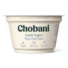 CHOBANI 0% PLAIN YOGURT 0.33 LBS