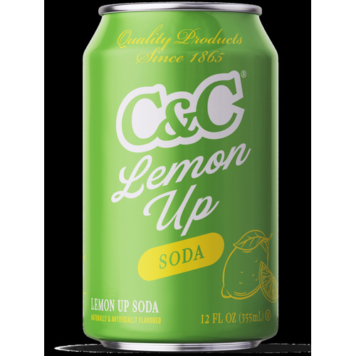 C&C LEMON UP SODA CA 12 OZ