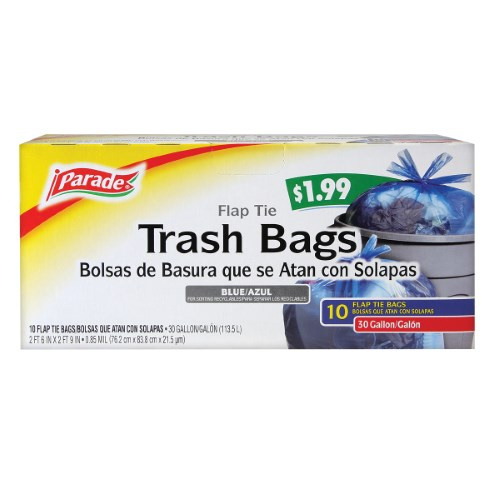 PARADE BLUE TRASH BA 10 COUNT