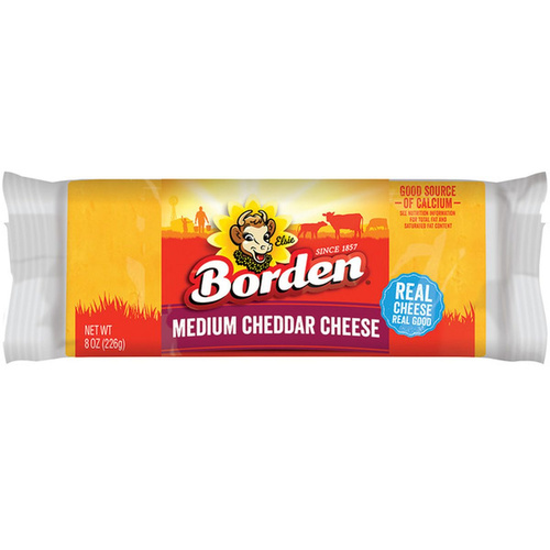 BORDEN MEDIUM CHEDDA 8 OZ
