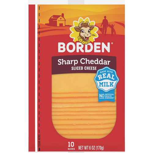 BORDEN SHARP CHEDDAR 6 OZ