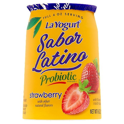 LA YOG LATINO STRAWB 6 OZ