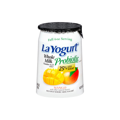 LA YOG WH MILK MANGO 6 OZ