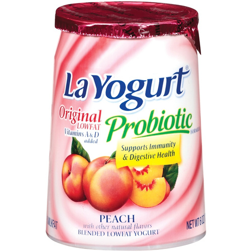 LA YOGURT CREAMY PEACH   6Z 6 OZ