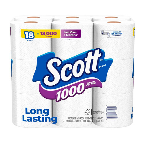 SCOTT TOILET TISSUE 1000 OZ