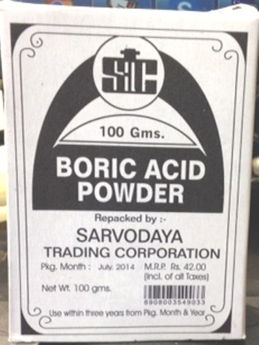 SARVODAYA BORIC ACID POWDER 100 GM