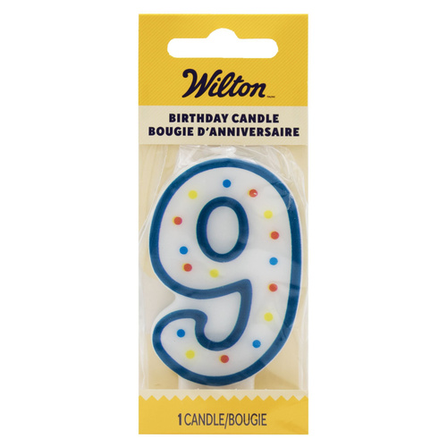 WILTON NUMERAL CANDLE 9 9 OZ