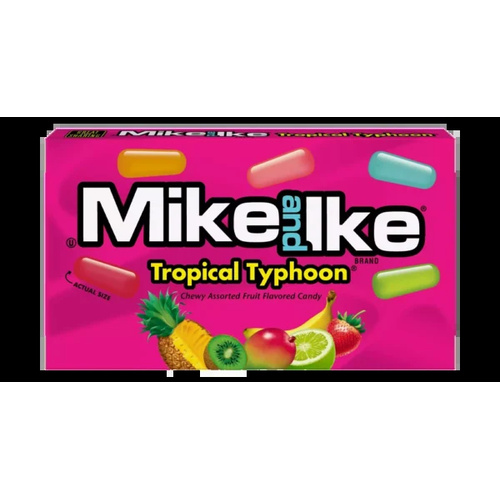 Mike And Ike Tropical Typhoon Chewy Assorted Fruit Candy 120 GM