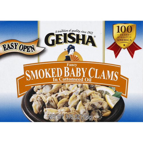 GEISHA SMOKED CLAMS 3.75 OZ