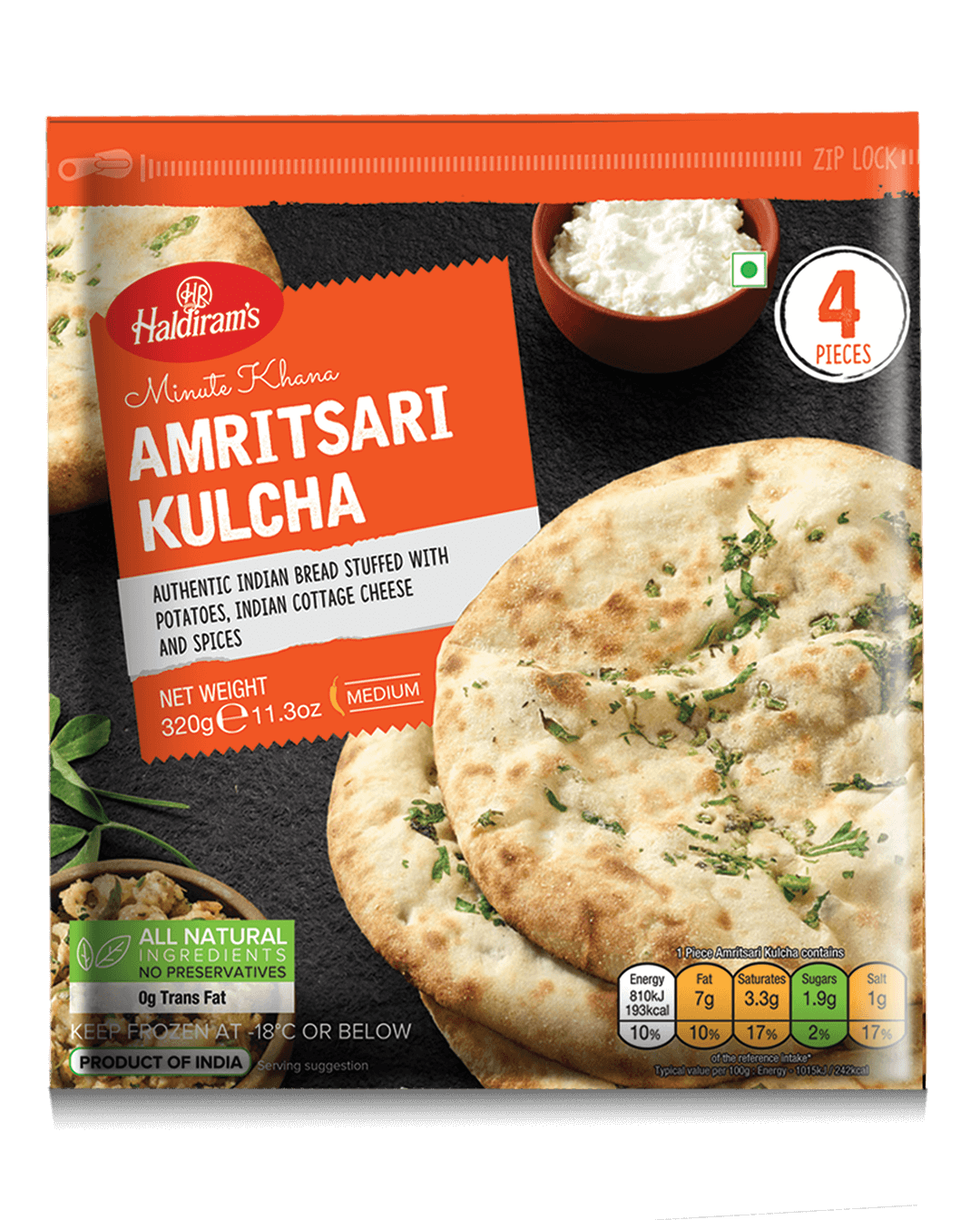 Haldiram Amritsari Kulcha 320 GM