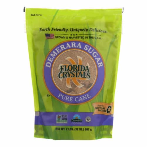 FLA CRYS.DEMERARA SU 2 LBS