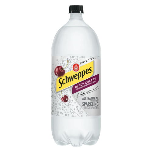 SCHWEPPES BLACK CHERY SELTER WATER 2 LTR