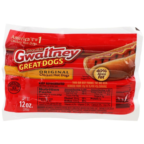 GWALTNEY HOTDOGS        12Z 12 OZ
