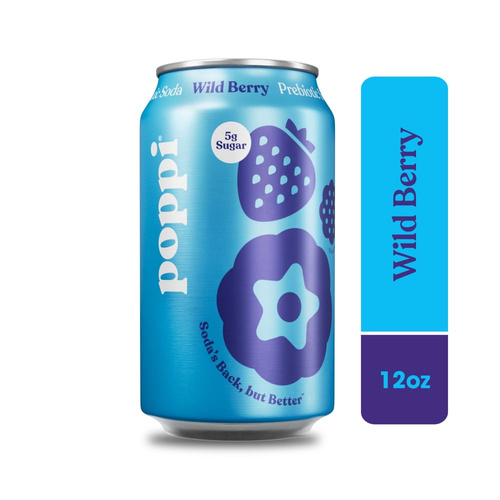POPPI SODA  WILD BERRY 12 OZ