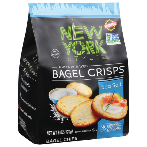 NY BAGEL CRISPS SALT 6 OZ