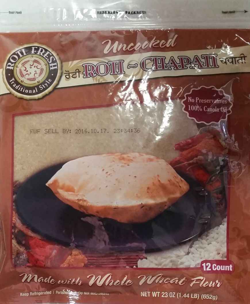 Roti Fresh Roti Chapati 12 COUNT