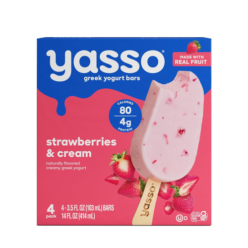YASSO STRAWBERRY BAR 3.5 OZ