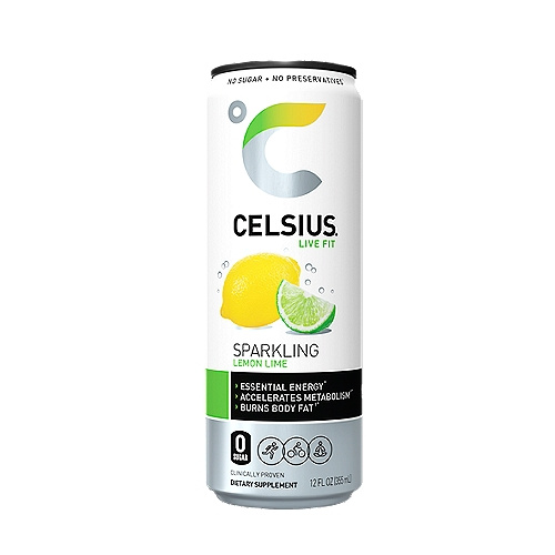 CELSIUS LEMON LIME 12 OZ