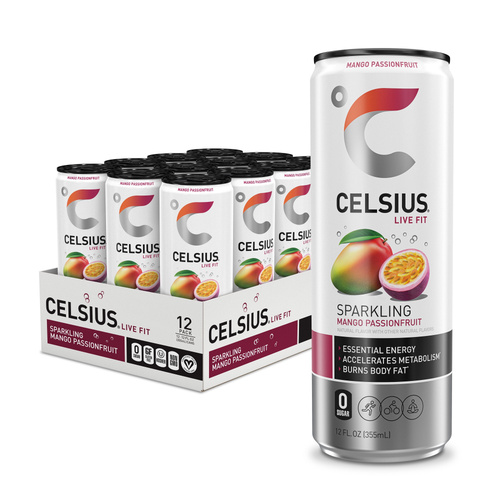 CELSIUS SPARKLING MANGO 12 FLOZ