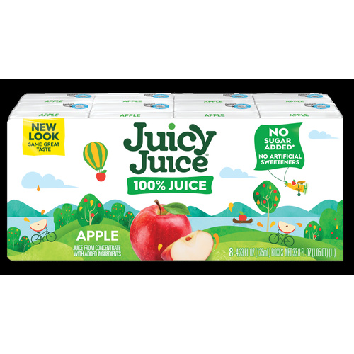 JUICY JUICE APPLE 8P 4 OZ