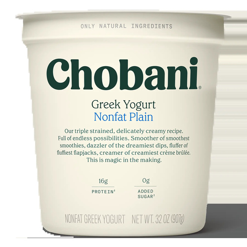 CHOBANI GREEK YOGURT FAT FREE 32 OZ