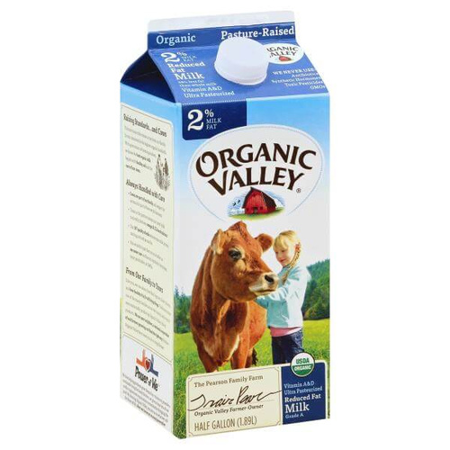 MILK Organic Valley 2% Milk Fat 4 Lbs