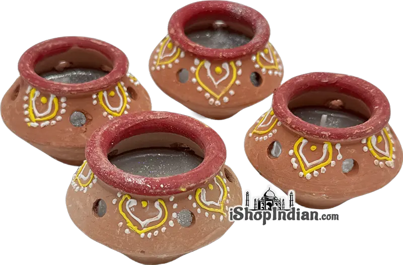 Traditional Garba Matki Diya With Wax
