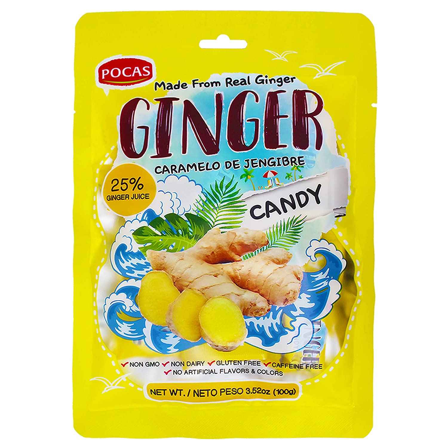 POCAS HARD GINGER CANDY 3.52 OZ