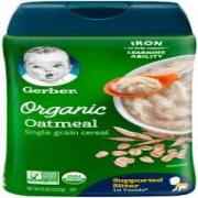 GERBER ORGANIC OATMEAL CEREAL 8 OZ