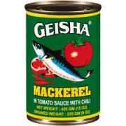 GEISHA MACKEREL IN TOMATO/CHIL 15 OZ