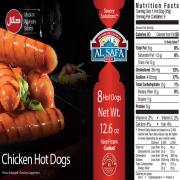 AL SAFA CHICKEN HOT DOG 12.6 OZ