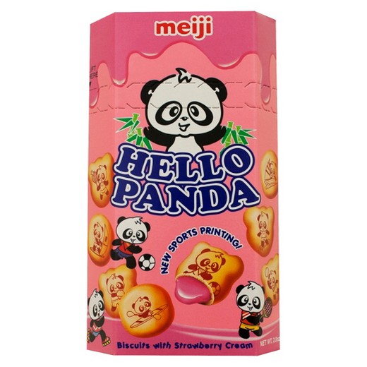 MEIJI HELLO PANDA STRAWBERRY 2.1 OZ