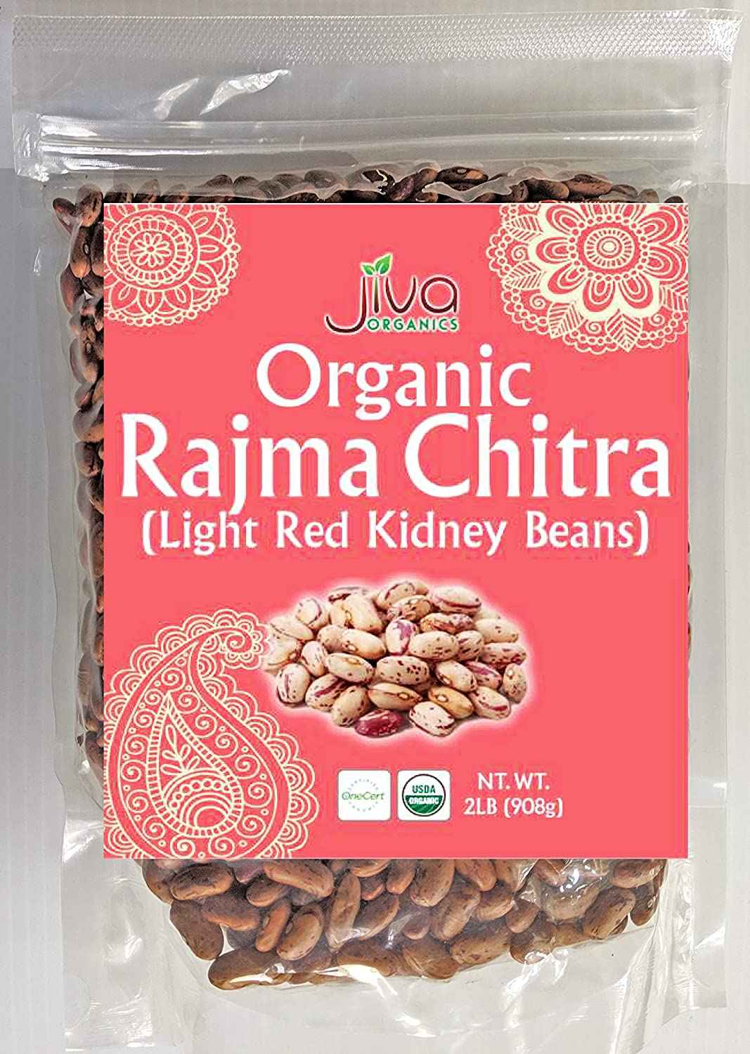 JIVA ORGANIC RAJMA CHITRA 2 LBS